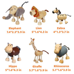 MIKNEKE zebra bendable wooden figure enhances storytelling and tactile engagement