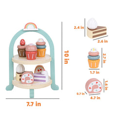 MIKNEKE child-safe non-toxic wooden toy set promotes safe creative play