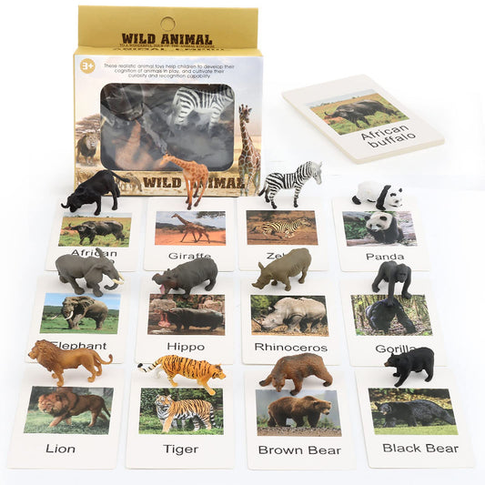 MIKNEKE zoo animal figures in vibrant colors for imaginative storytelling