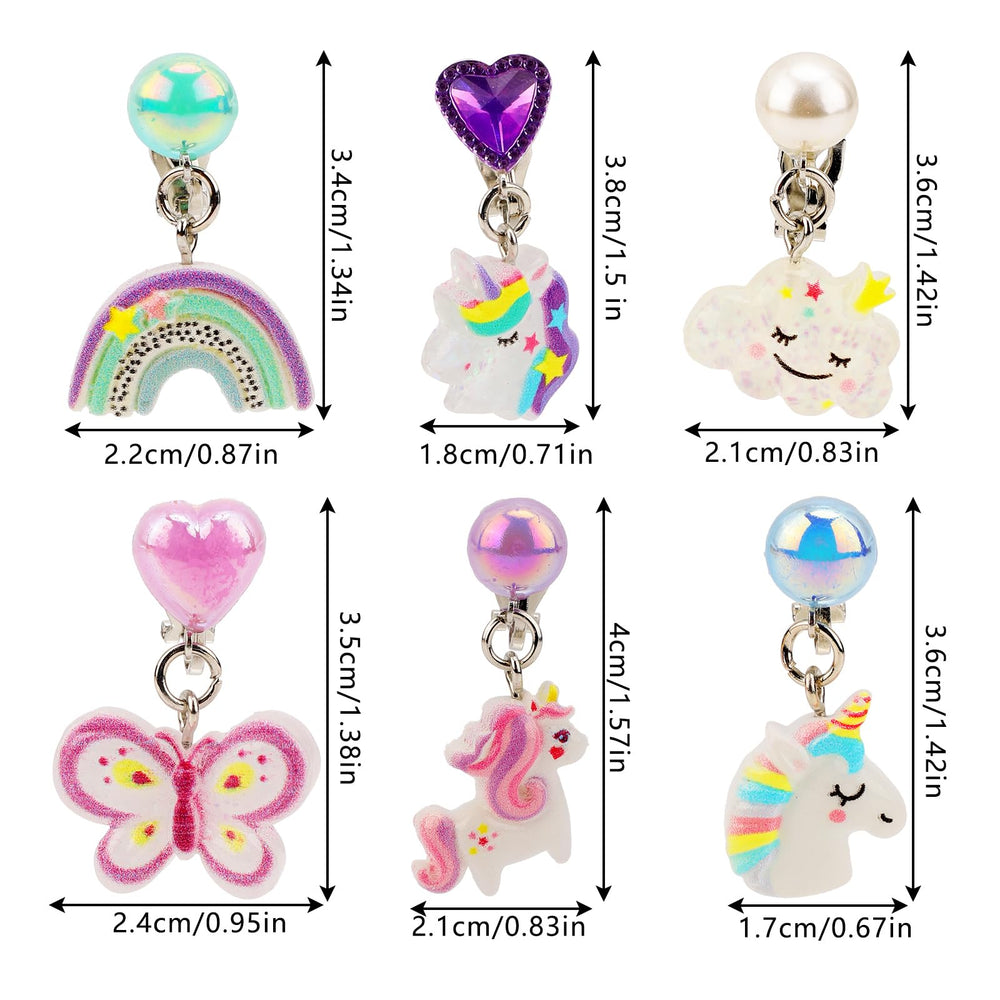Mikovivi rainbow clip-on earrings add colorful sparkle to party looks