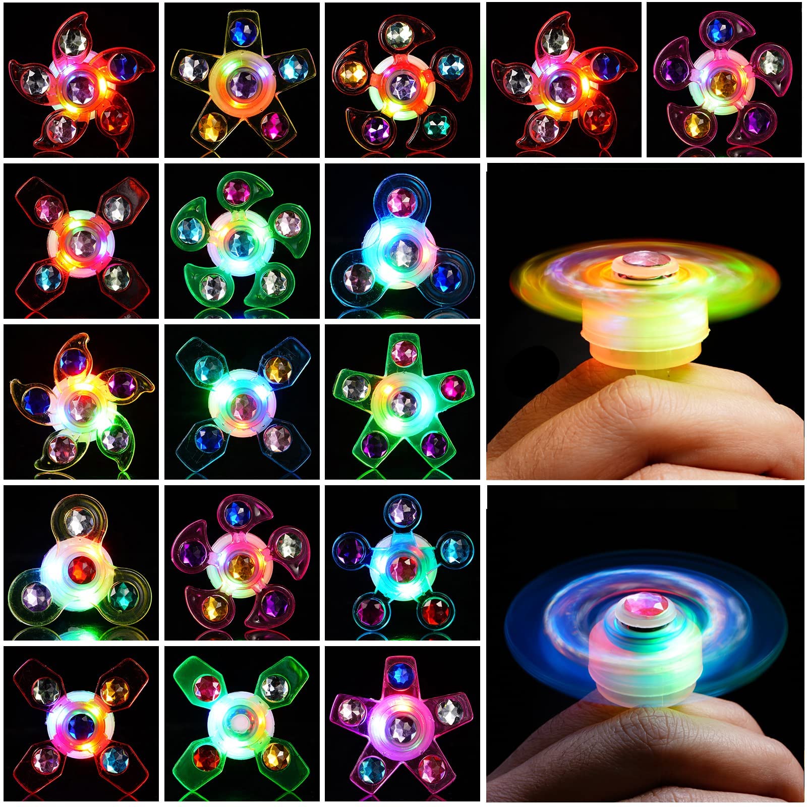 Mikulala LED light up rings provide a 24-pack glow for party favors and gifts.