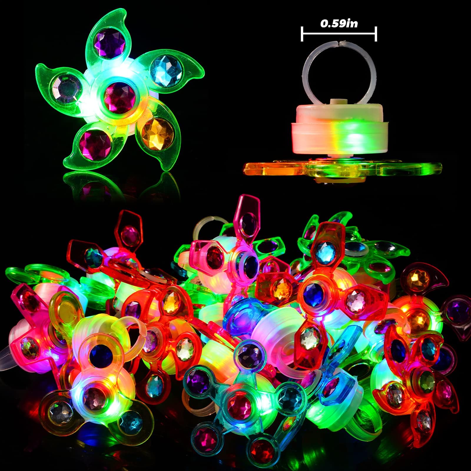 Mikulala colorful LED rings with five hues add vibrant visibility to celebrations.