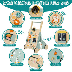 MILEFUN rocket-theme activity center highlights interactive play and exploration.