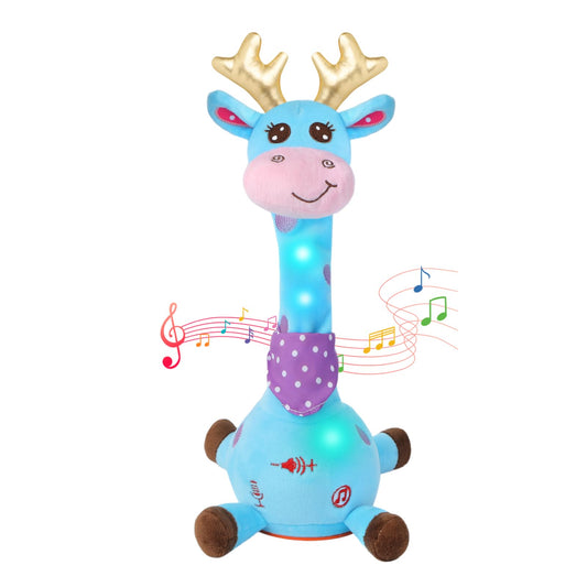 MILEGI Dancing Talking Giraffe Toy front view encourages interactive play