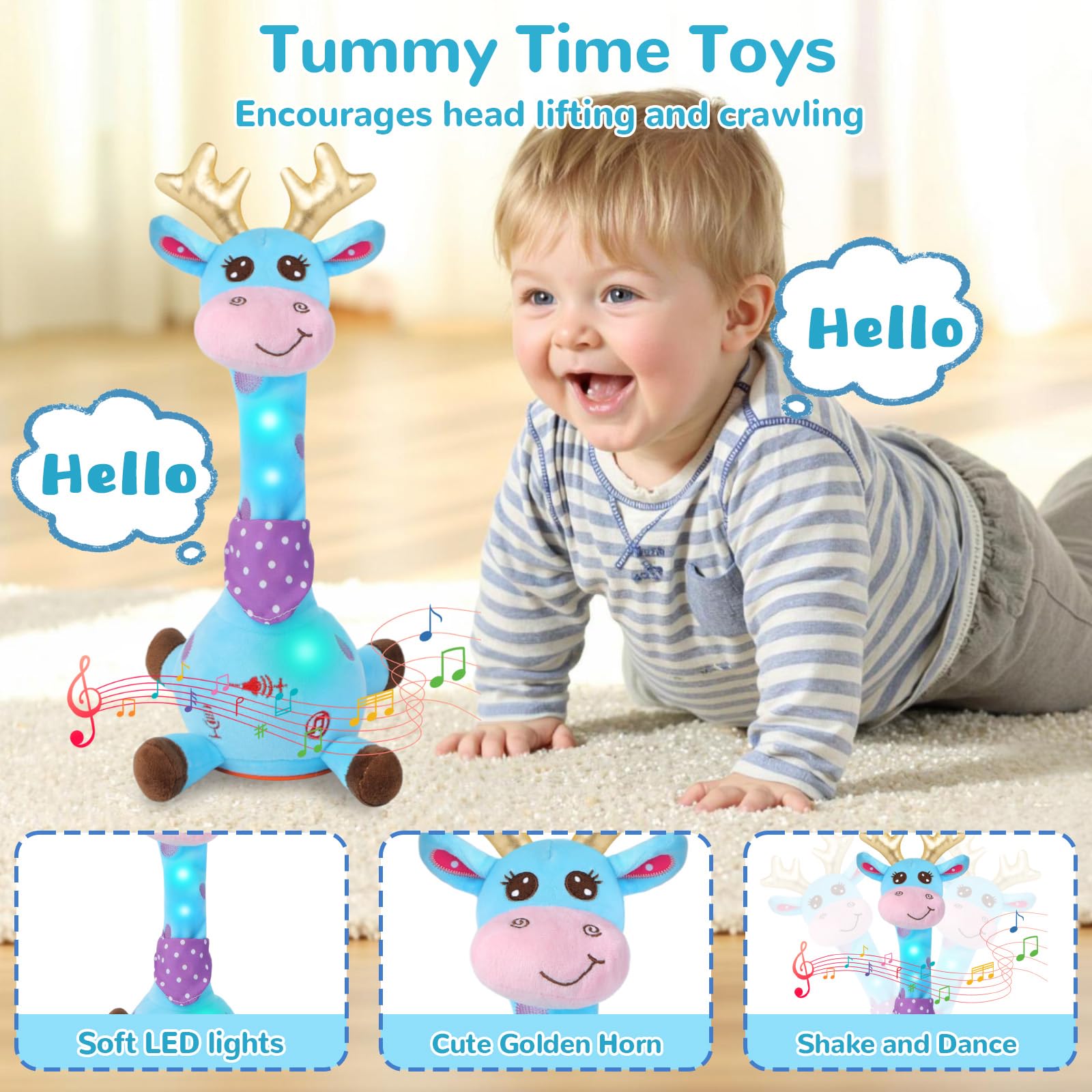 MILEGI Giraffe toy recording function enables language practice and memory
