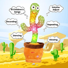 MILEGI cactus toy glows softly for nighttime play and ambience