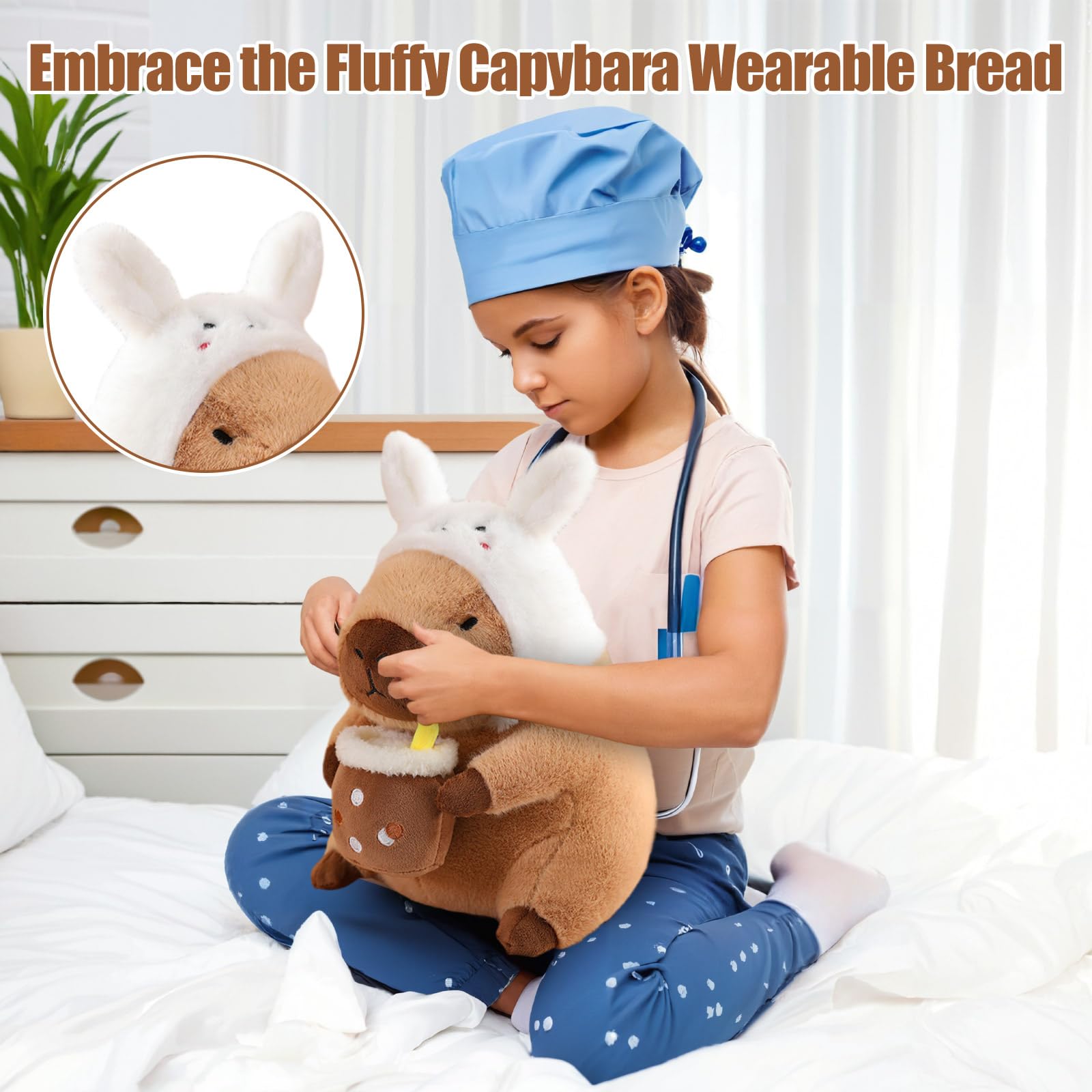 MILEGI capybara plush bedroom decor adds whimsy to rooms