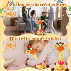 MILEGI tummy time giraffe encourages neck lifting and motor skills during play