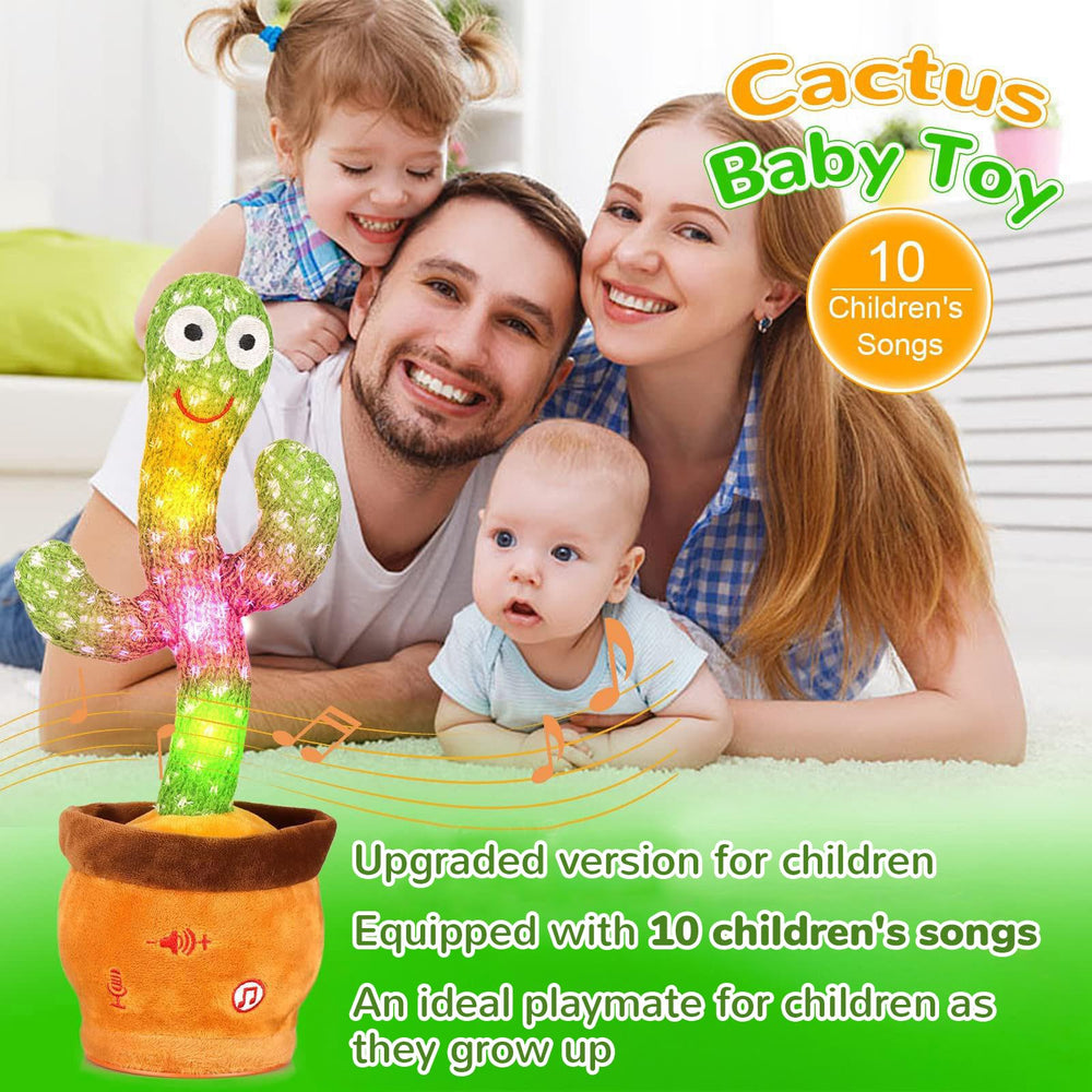 MILEGI interactive talking cactus toy encourages interaction through talking and recording features