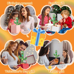 MILEGI soft cactus toy with embroidered features for safe handling.