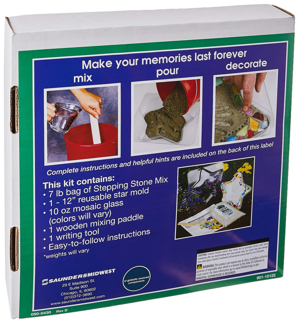 Milestones Mosaic Star Stone Kit mosaic stained glass adds vivid color.