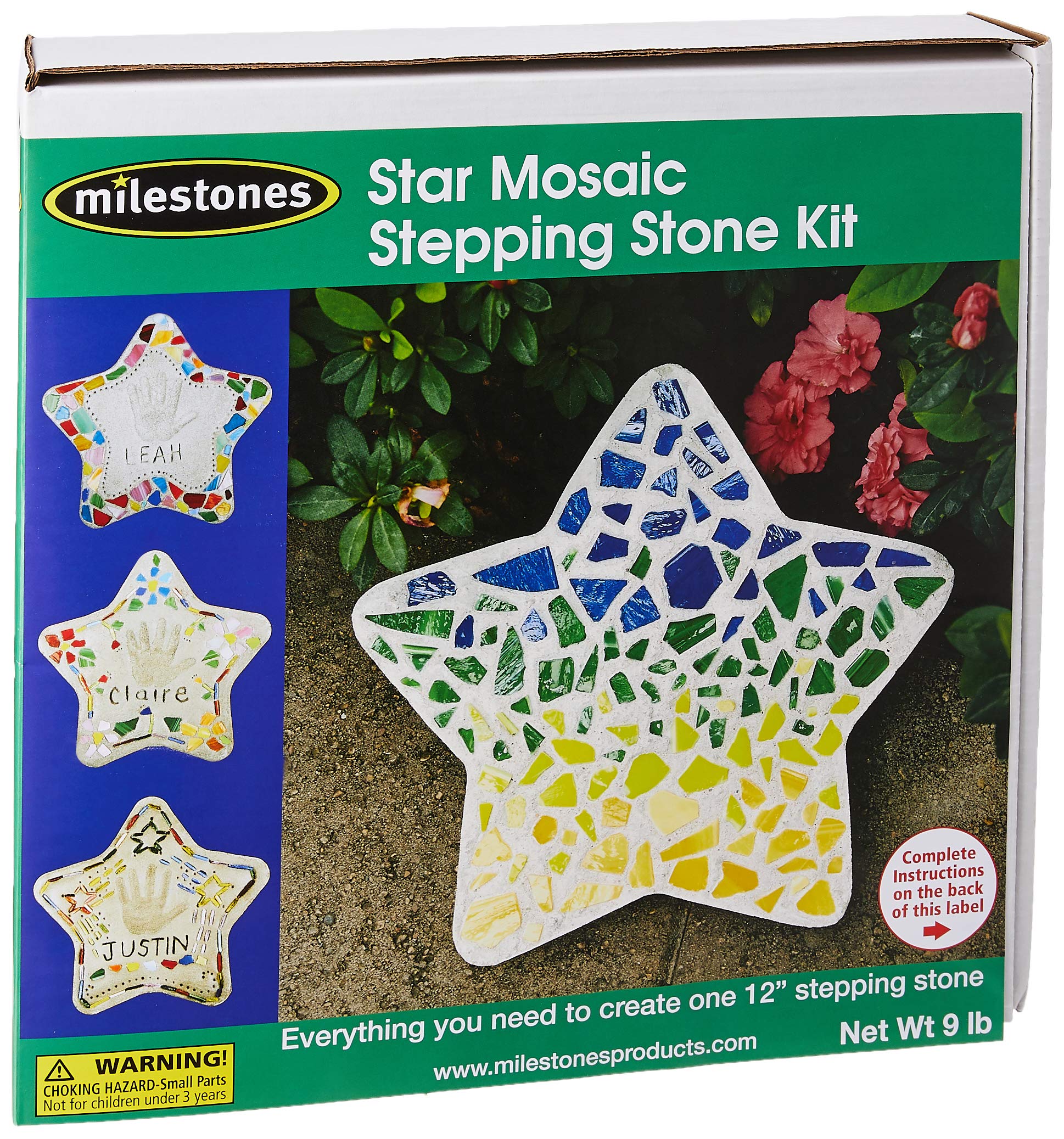 Milestones Mosaic Star Stone Kit star mold for durable garden stones.