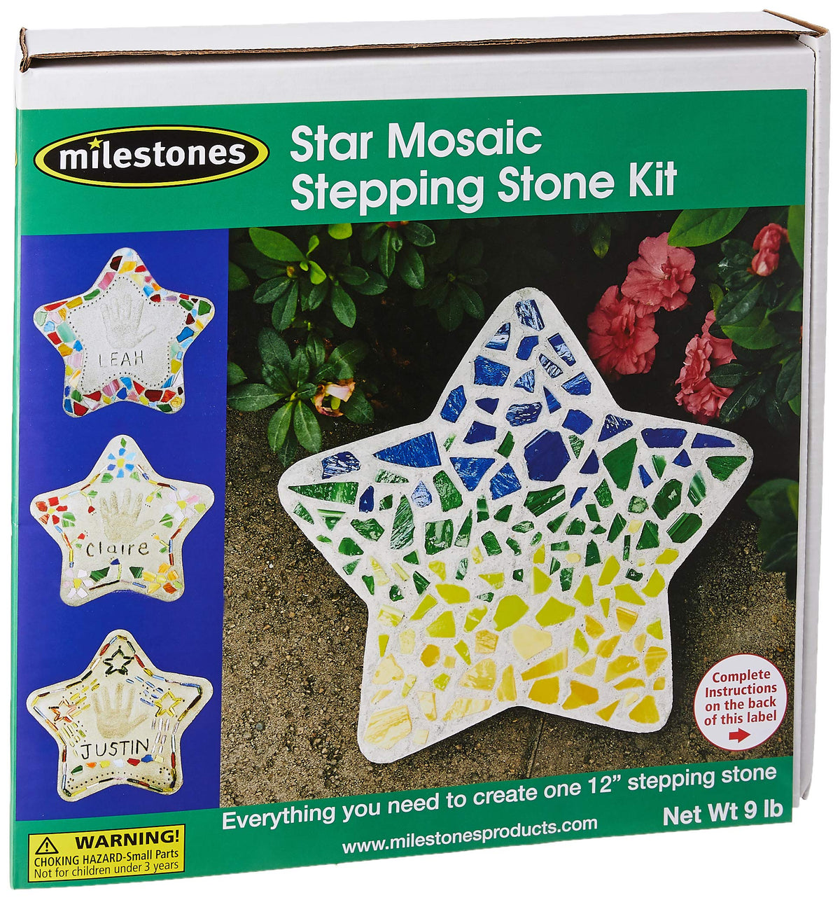 Milestones Mosaic Star Stone Kit star mold for durable garden stones.