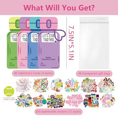 Milianquill valentines stickers bulk for durable, waterproof classroom decorations.