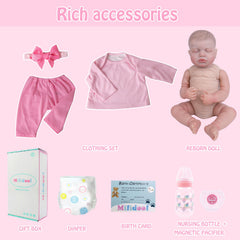Milidool birth certificate and accessories complete a gift-ready presentation.