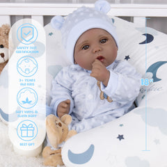 Milidool skin texture highlights realistic African American newborn vibe