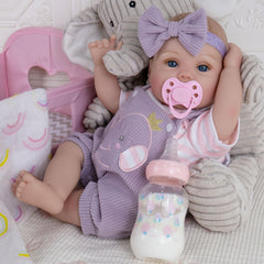 Milidool lifelike doll face with hand-painted features for realistic play