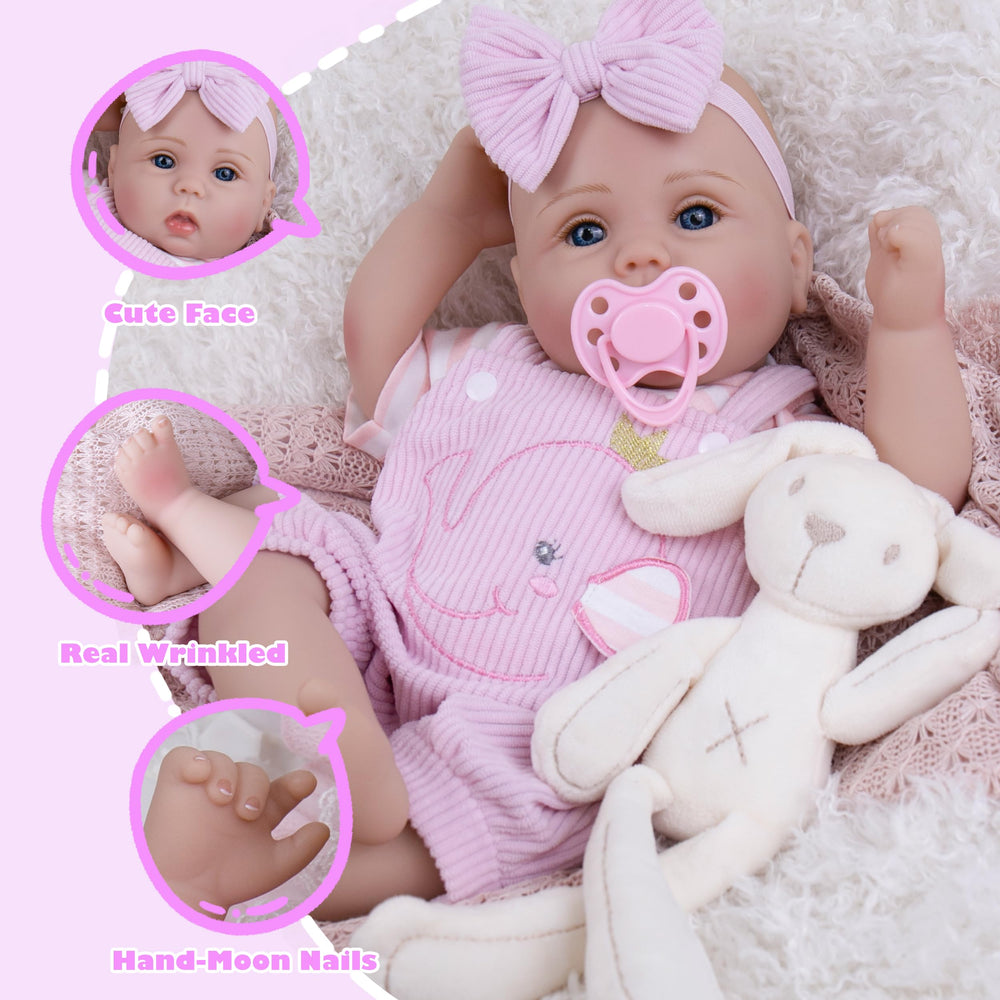 Milidool lifelike doll weighted limbs feel like a real baby to hold