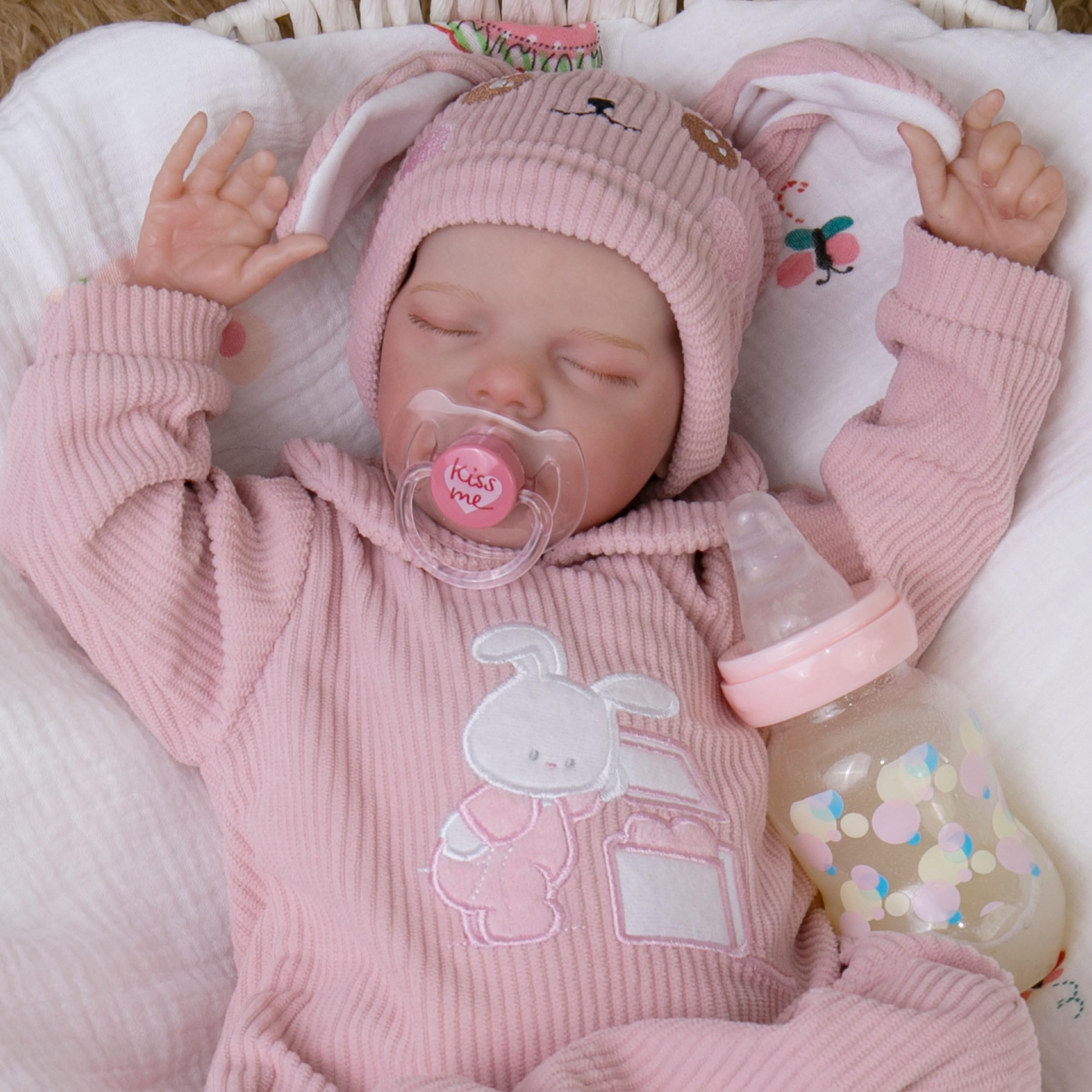 Milidool lifelike reborn baby doll with realistic skin for comforting companionship.