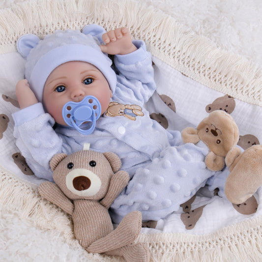 Milidool lifelike reborn baby doll 18-inch with realistic features for cuddling