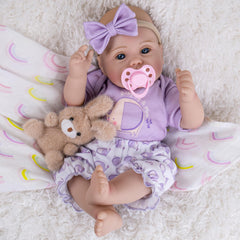 Milidool lifelike reborn baby doll girl, 18-inch realism ideal for imaginative play.