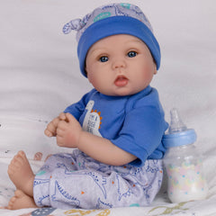 Milidool accessories pack with bottle and pacifier supports interactive feeding play.