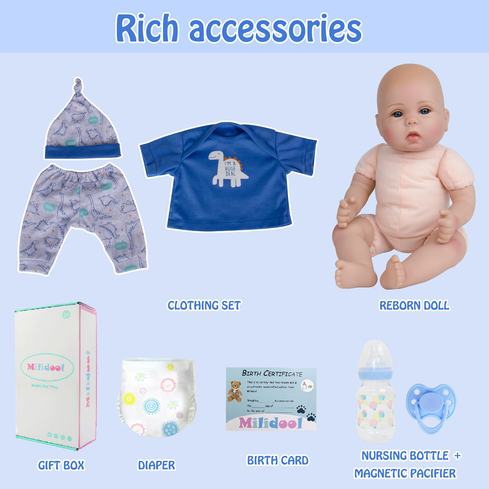 Milidool gift box edition reborn doll with accessories makes a charming gift.