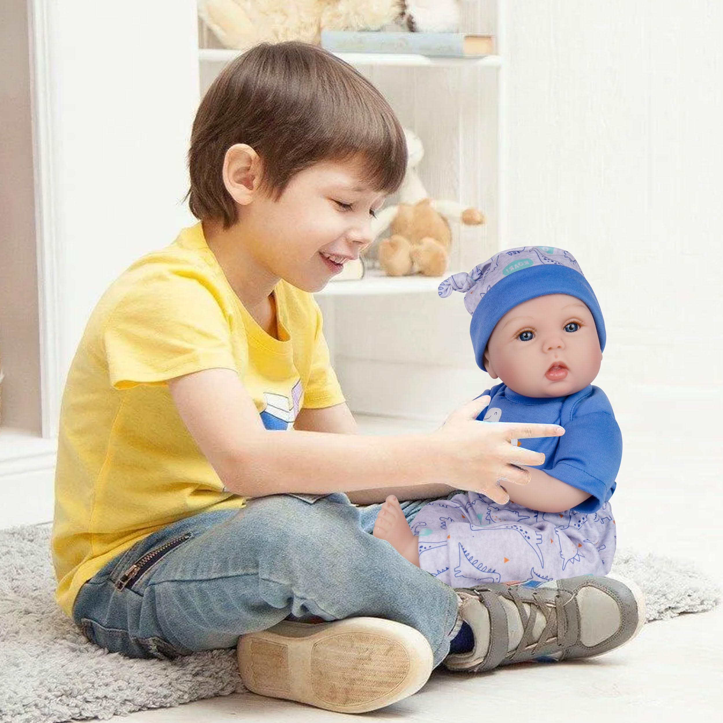 Milidool lifelike reborn doll 18-inch poseable limbs for creative role-play.