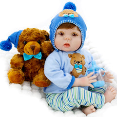 Milidool lifelike reborn doll face close-up shows expressive features for imaginative play