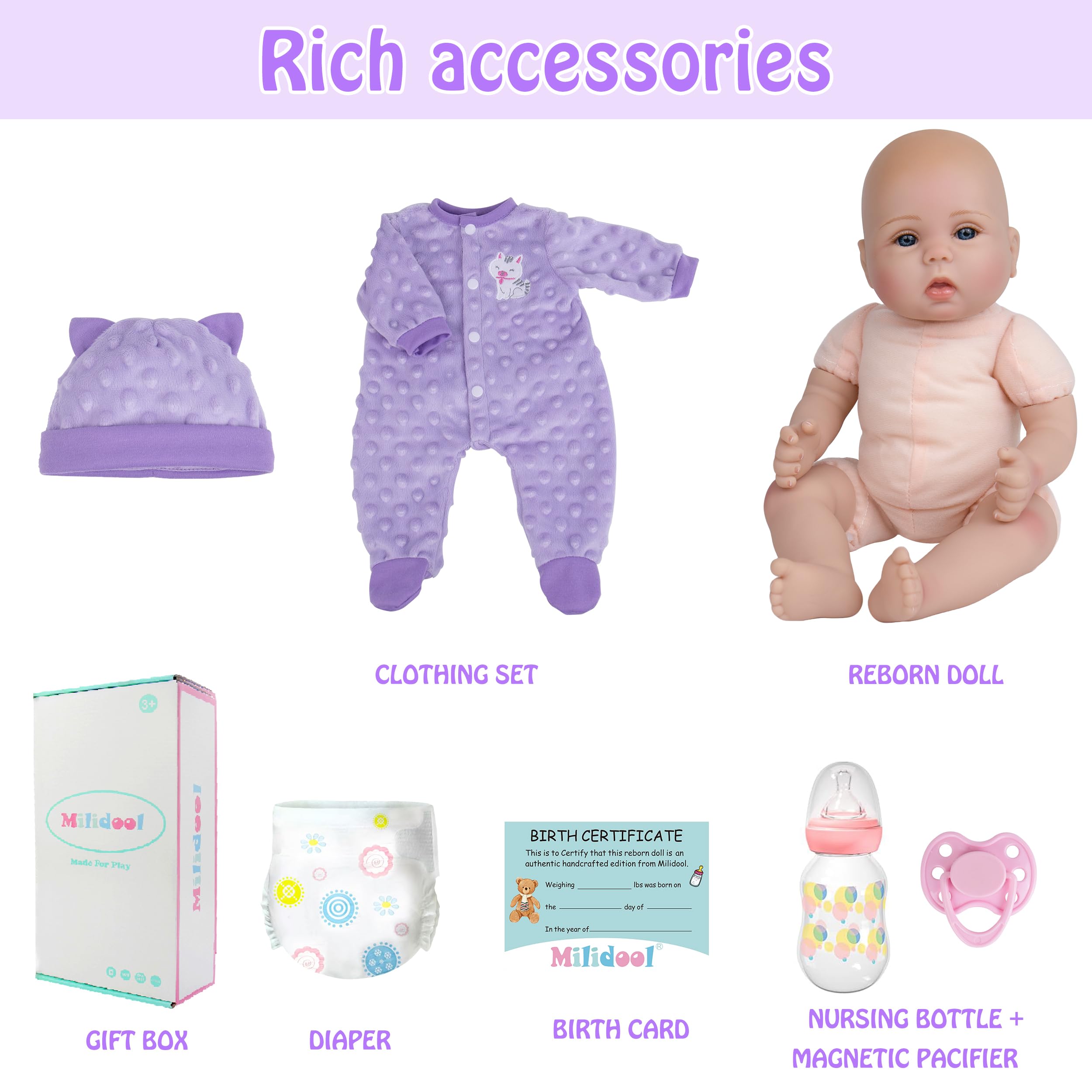 Milidool poseable vinyl limbs suitable for realistic baby poses