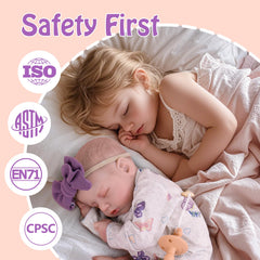Milidool realistic newborn doll with soft weighted body for real-baby feel