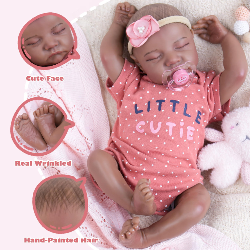 Milidool weighted soft-cloth body provides authentic baby heft.
