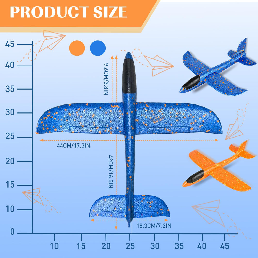 Milifox large 17.3-inch foam airplane gliding across the yard