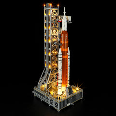 Mililier LED light kit for Lego 10341 Artemis, front-lit display enhances nighttime viewing.