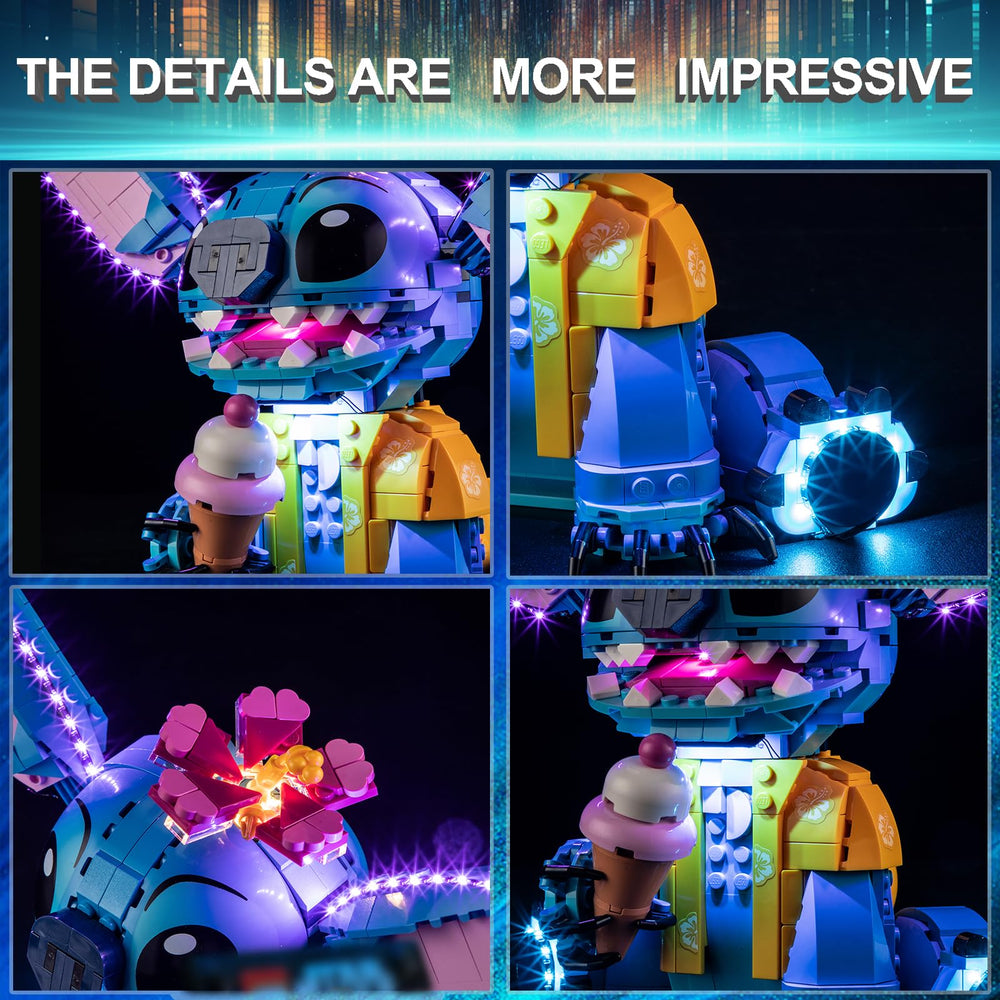 Mililier LED Light Kit for Lego 43249 Stitch battery box keeps lighting portable and convenient.