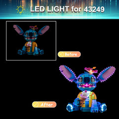 Mililier LED Light Kit for Lego 43249 Stitch installation QR code makes setup easy.