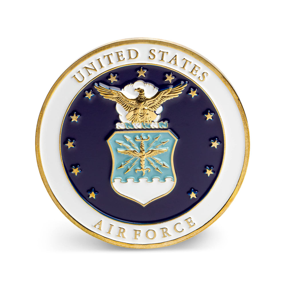 Military Gift Shop large 2.5 inch coin makes a bold keepsake.
