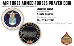 Military Gift Shop USAF valor coin 3D texture side adds striking visual detail.