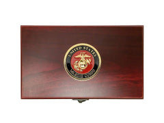 Military Gift Shop office-decor-ready Marine Corps gift set for display.