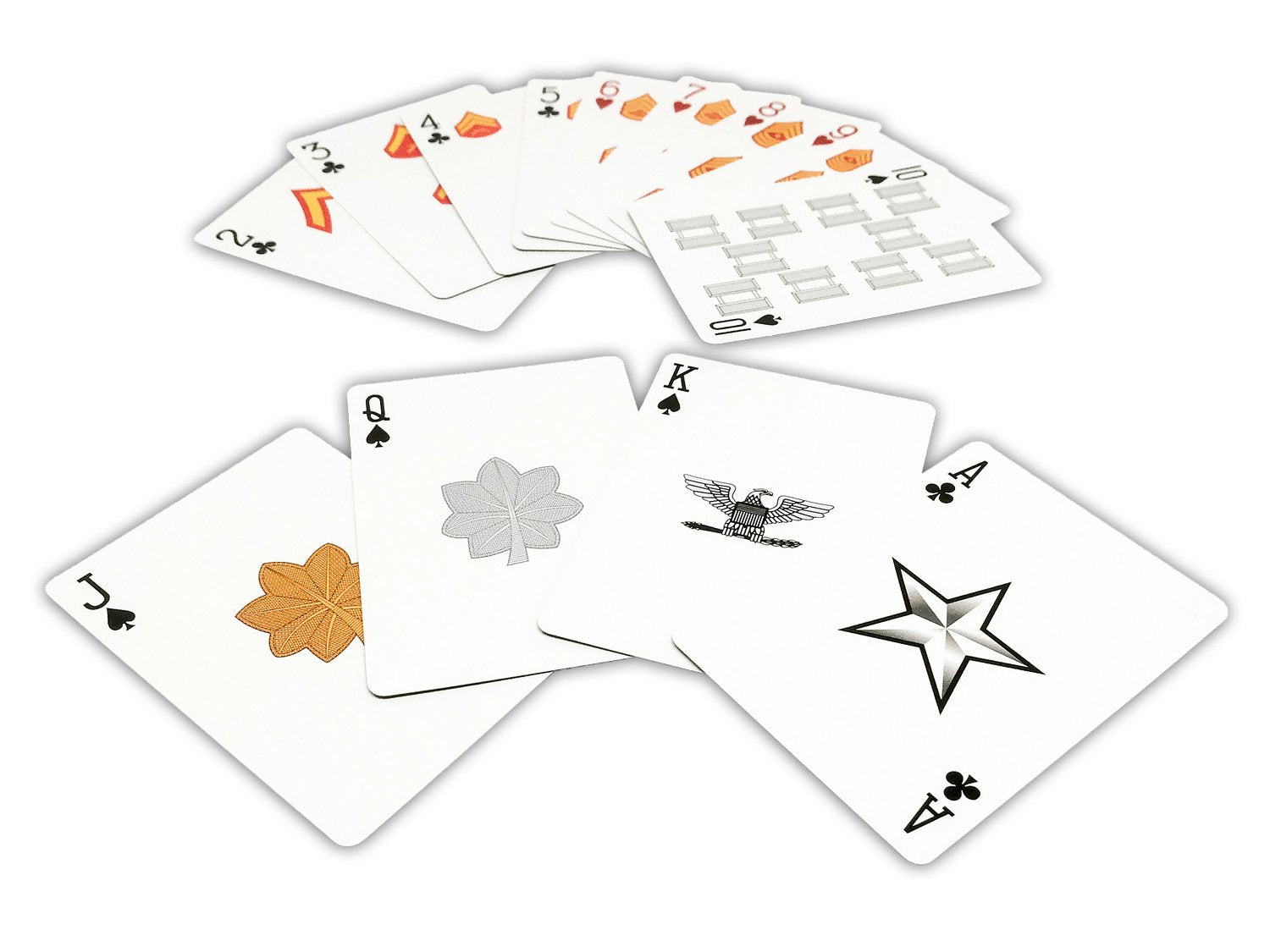 Military Gift Shop USMC playing cards ideal for poker, bridge, and solitaire sessions.