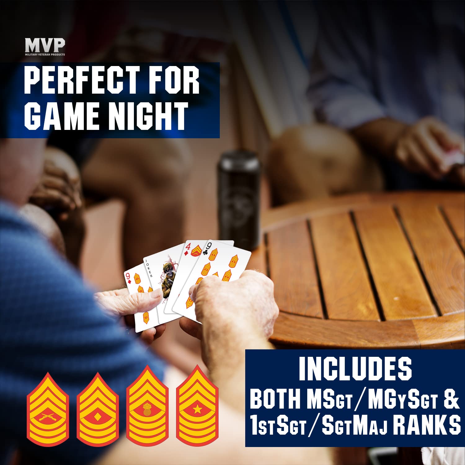 Military Gift Shop USMC playing cards with premium stock built for durable game nights.