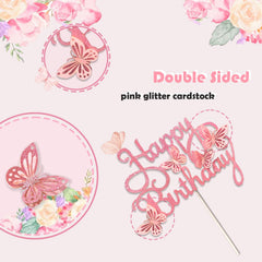 MILIYUKI glitter butterfly topper detail adds sparkle to treats.
