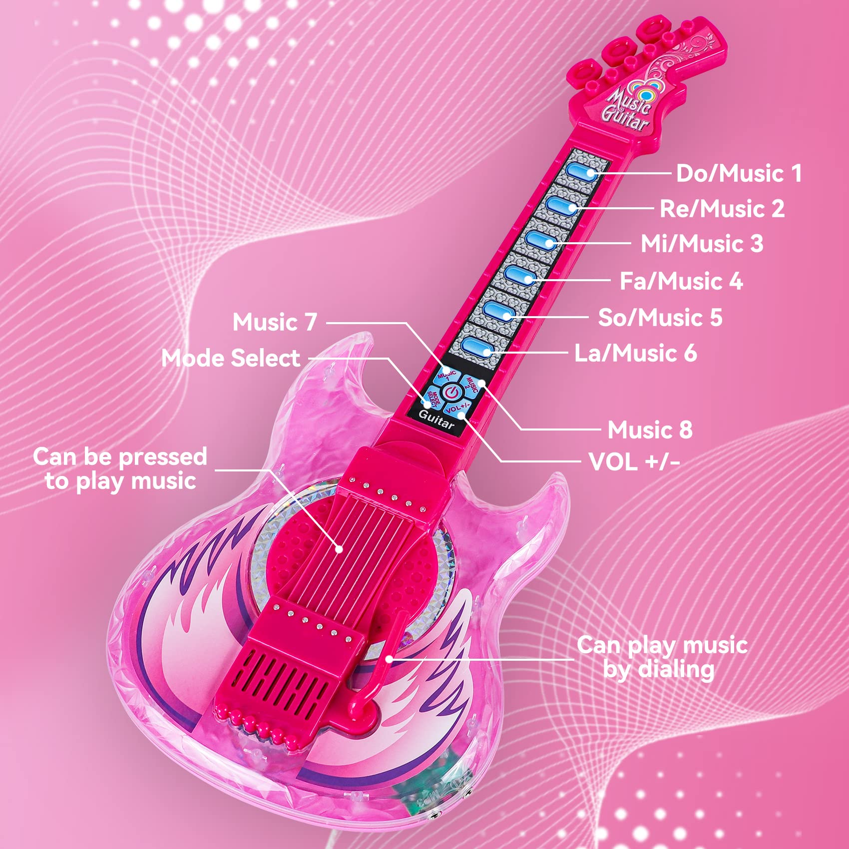 Milk Frog adjustable microphone stand keeps the mic at the right height during play.