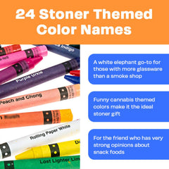 MilkToast Offensive Crayons Stoner Colors showcase wide palette and humor.