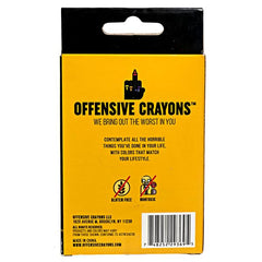 MilkToast Brands Offensive Crayons Original Edition box open, ready for Secret Santa and gift exchanges
