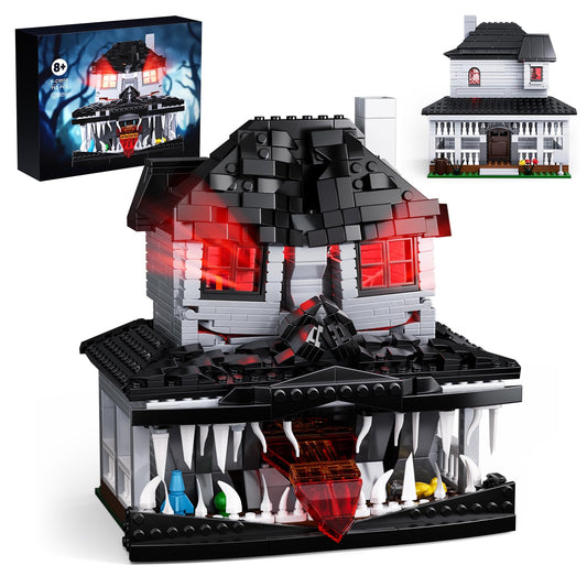 Millionspring Monster House front view showing spooky display for shelves