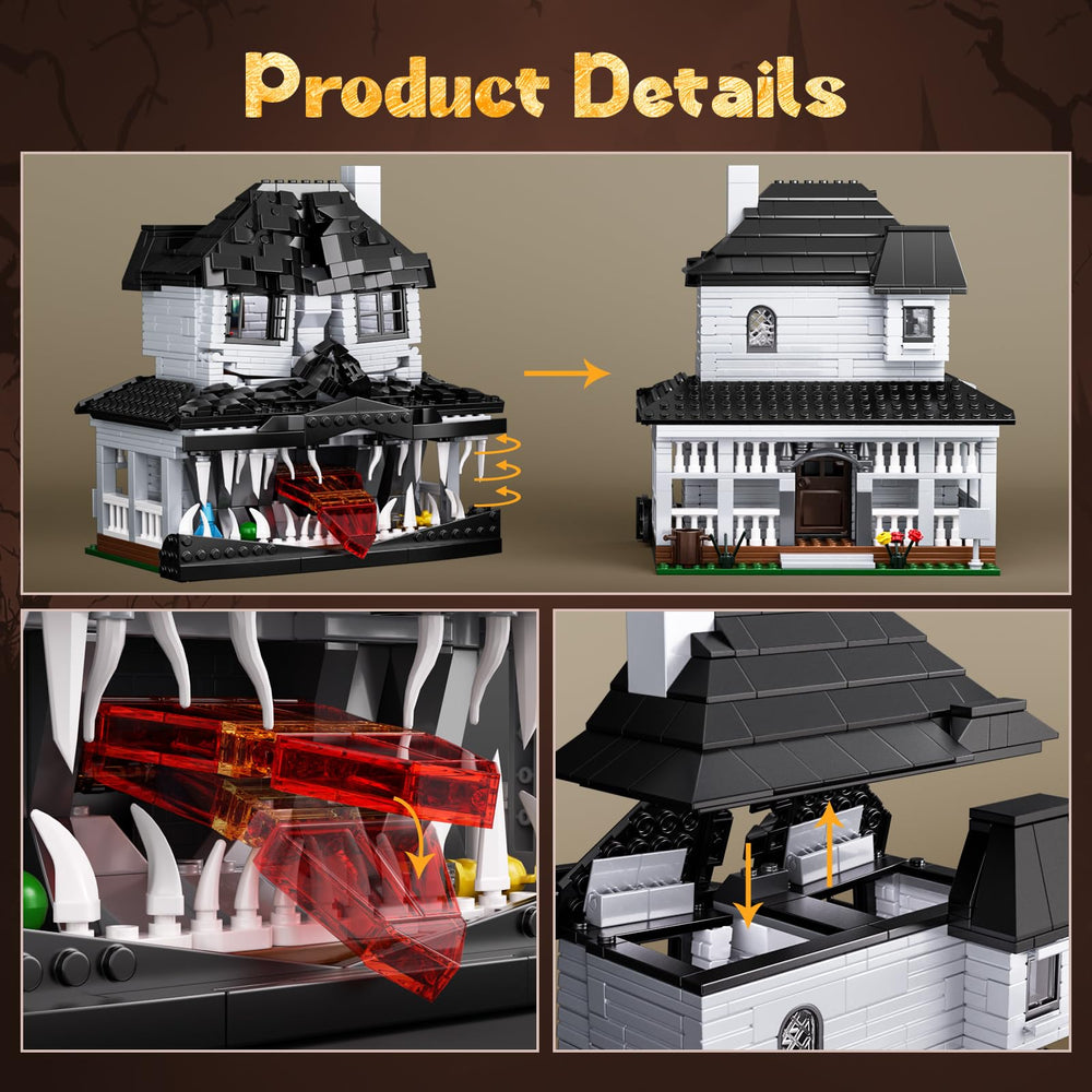 Millionspring Monster House with glowing eyes adding eerie light effects