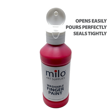 Milo multi-surface paints work on rocks, pumpkins, and posters.