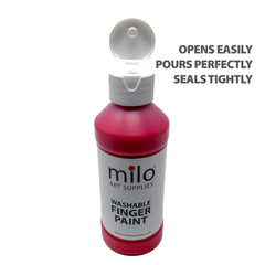 Milo multi-surface paints work on rocks, pumpkins, and posters.
