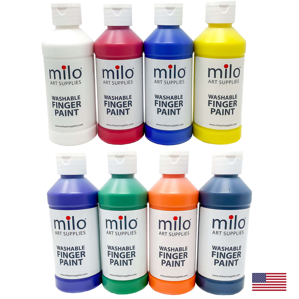 Milo USA-made non-toxic paints ensure safe creative play for kids.